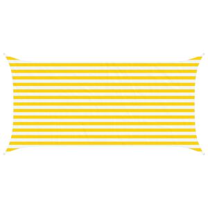 vidaXL Vela de sombra solar Amarelo e Branco 4 x 2 m