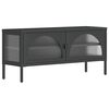 vidaXL Arm&aacute;rio de TV 105x35x50 cm vidro e a&ccedil;o preto