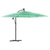 vidaXL Guarda-sol de jardim com poste de a&ccedil;o 246x246x230 cm verde