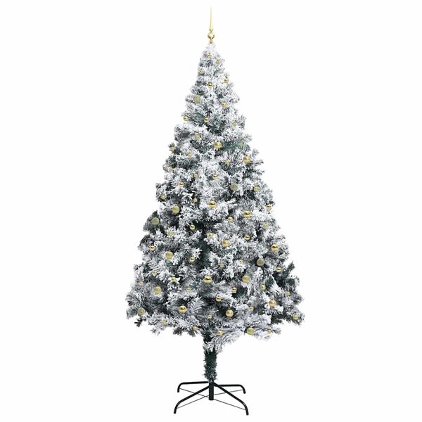 vidaXL &Aacute;rvore de Natal com 300 LEDs com suporte Branco 300 cm PVC