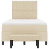 vidaXL Cama Box com colch&atilde;o com cabeceira Creme 120 x 190 cm tecido