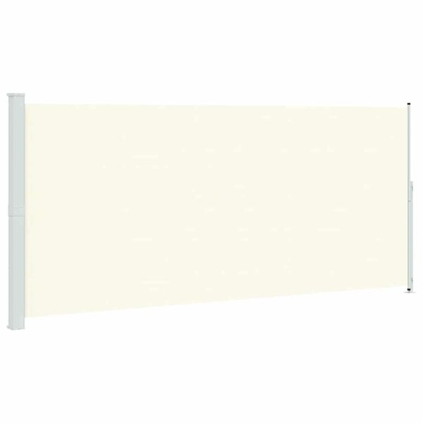 vidaXL Toldo lateral retr&aacute;til para p&aacute;tio 220x500 cm cor creme