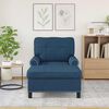 vidaXL Chaise Lounge com almofada Azul 91 x 157 x 91 cm tecido