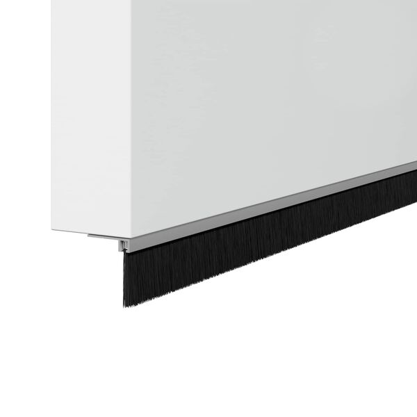 vidaXL Selos de Escovas para Porta com Parafuso 2 pcs Prateado 100 cm