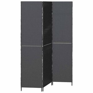 vidaXL Divisor de Ambiente Preto 146 x 180 cm vime PE