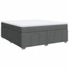 vidaXL Cama com molas/colch&atilde;o 180x200 cm tecido cinzento-escuro