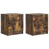 vidaXL Arm&aacute;rio de Cabeceira 2 pcs Carvalho Fumado 43 x 34,5 x 47 cm
