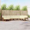 vidaXL Conjunto de Sof&aacute;s para Exterior 8 pcs Natural e Creme