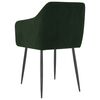 vidaXL Cadeiras de jantar 2 pcs veludo verde-escuro