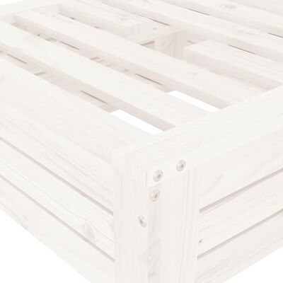 vidaXL Cobertura p/ base de guarda-sol madeira de pinho maciça branco