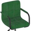 vidaXL Cadeiras de jantar girat&oacute;rias 4 pcs veludo verde-escuro