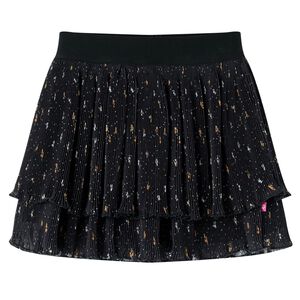 Saia para crian&ccedil;as com dois folhos preto 92
