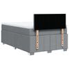 vidaXL Cama boxspring com colch&atilde;o 120x190 cm tecido cinzento-claro