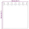 vidaXL Cortinas de voile com la&ccedil;os 2 pcs branco 140x140 cm
