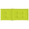 vidaXL Almofadões cadeiras altas de jardim 2pcs tecido verde brilhante