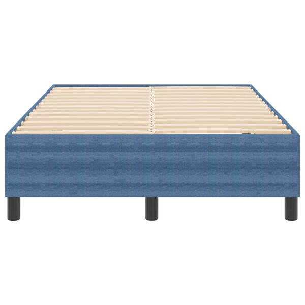 vidaXL Estrado de cama plataforma Azul 120 x 200 cm tecido