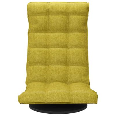 vidaXL Cadeira de piso giratória tecido verde