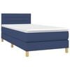 vidaXL Cama box spring c/ colch&atilde;o e LED 100x200 cm tecido azul