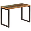 vidaXL Mesa de jantar 115x55x76 cm madeira recuperada maci&ccedil;a e a&ccedil;o