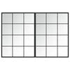 vidaXL Espelhos de parede 2 pcs 80x60 cm metal preto