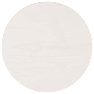 vidaXL Tampo de mesa pinho maciço Ø30x2,5 cm branco