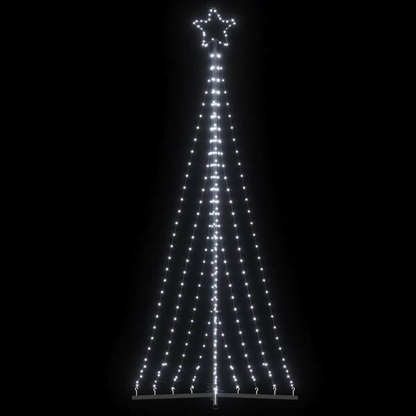 vidaXL LED Árvore de Natal 447 LEDs Branco Frio 250 cm