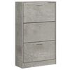 vidaXL Sapateira 63x24x103 cm derivados de madeira cinzento cimento