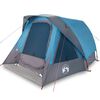 vidaXL Tenda familiar estilo cabana para 6 pessoas imperme&aacute;vel azul