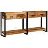 vidaXL Mesas consola 2 unid. Castanho 161 x 33 x 75 cm