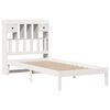 vidaXL Cama com estante sem colch&atilde;o 75x190 cm pinho maci&ccedil;o branco