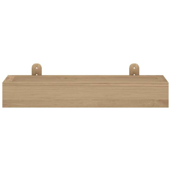 vidaXL Prateleiras de parede 2 pcs 40x15x4 cm madeira de teca maci&ccedil;a