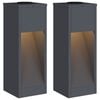 vidaXL Luz Solar LED de Caminho 2 unid. Branco quente 18 x 18 x 50 cm