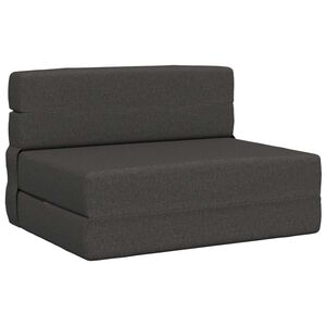 vidaXL Sof&aacute; Cama Dobr&aacute;vel Cinzento-Escuro 70 x 72 x 60 cm Tecido
