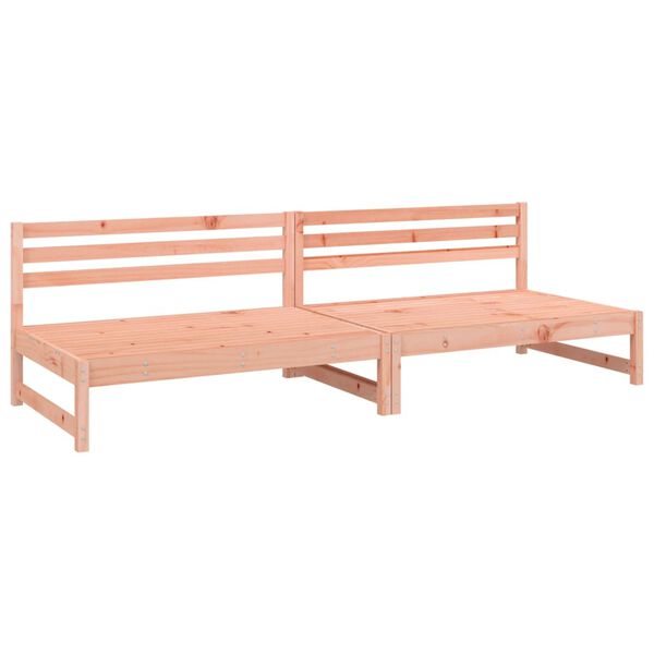vidaXL Sofás de centro para jardim 2 pcs 120x80 cm douglas maciça