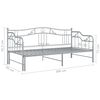 vidaXL Estrutura sofá-cama de puxar 90x200 cm metal cinzento