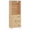 vidaXL Arm&aacute;rio alto 69,5x34x180 cm derivados de madeira cor sonoma