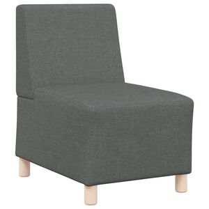 vidaXL Poltrona sem bra&ccedil;os 55 cm tecido cinzento-escuro