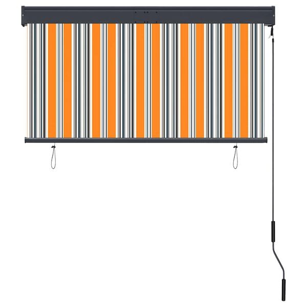 vidaXL Estore de rolo para exterior 120x250 cm amarelo e azul