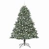 vidaXL &Aacute;rvore de Natal Artificial Verde 210 cm PVC, Pl&aacute;stico e A&ccedil;o
