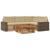 vidaXL Conjunto de Sof&aacute;s para Exterior 5 pcs Natural e Bege