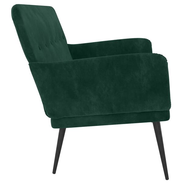 vidaXL Banco 108x79x79 cm veludo verde-escuro