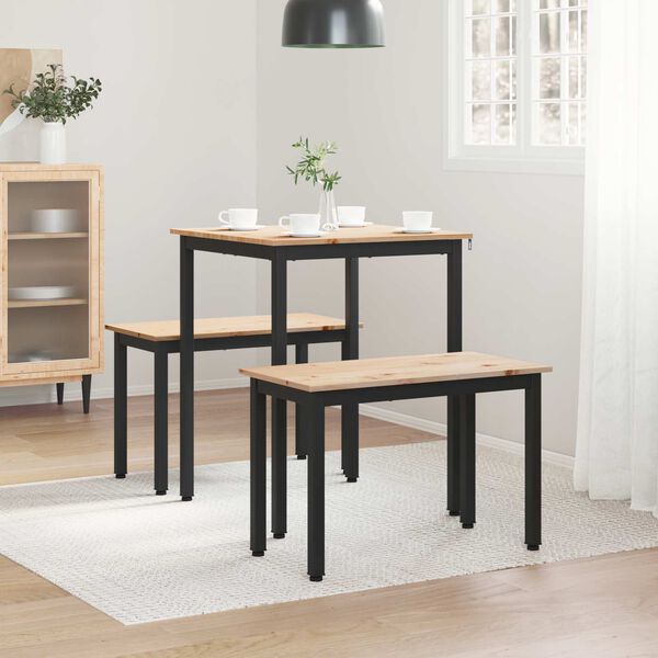 vidaXL Mesa de jantar Natural 110 x 55 x 75 cm