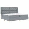 vidaXL Cama Box Springs com Colch&atilde;o Cinza Escuro 90x190 cm tecido