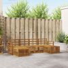 vidaXL Conjuntos de sof&aacute;s 6 pcs Natural Madeira S&oacute;lida de Ac&aacute;cia