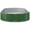 vidaXL Canteiro elevado jardim 296x140x36 cm a&ccedil;o galvanizado verde