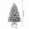 vidaXL &Aacute;rvore de Natal Artificial Verde e Branco 120 cm PVC e Metal