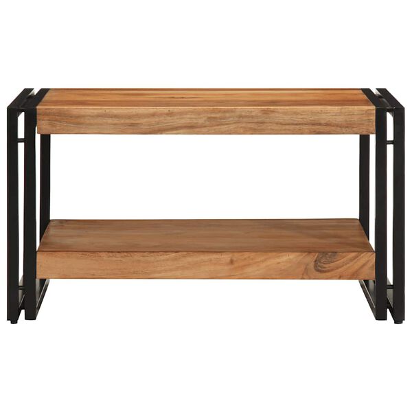 vidaXL Mesa de centro 70x50x38 cm madeira de ac&aacute;cia maci&ccedil;a