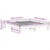 vidaXL Cama sem colch&atilde;o 180x200 cm madeira de pinho maci&ccedil;a