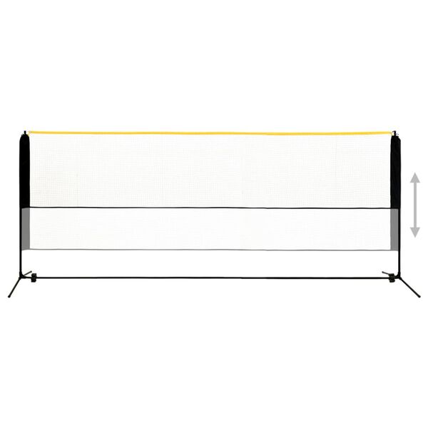 vidaXL Rede de badm&iacute;nton ajust&aacute;vel 400x103x94-158 cm metal