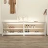 vidaXL Banco sapateira 160x36,5x50 cm pinho maci&ccedil;o branco